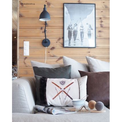 ByRydens - Επιτοίχιο φωτιστικό BAZAR 1xE27/5W/230V μαύρο