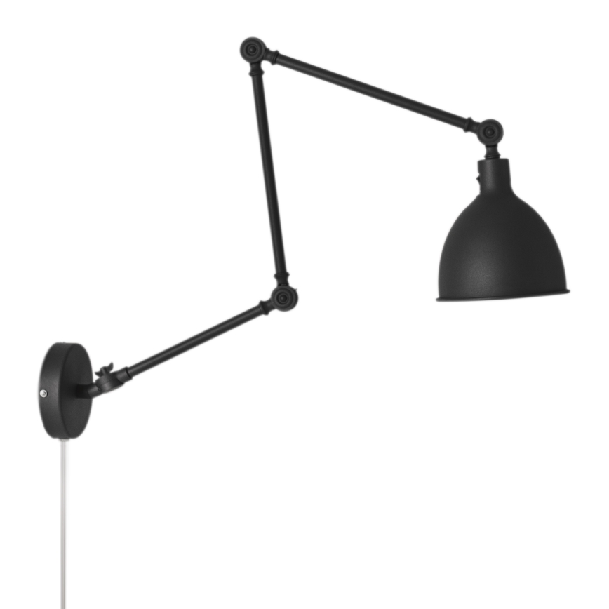 ByRydens - Επιτοίχιο φωτιστικό BAZAR 1xE27/5W/230V μαύρο