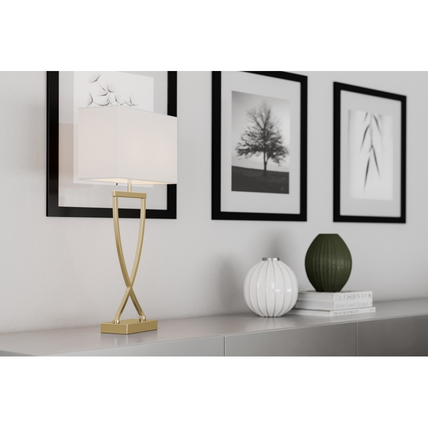 ByRydens - Eπιτραπέζιο φωτιστικό OMEGA 1xE27/5W/230V λευκό/χρυσό
