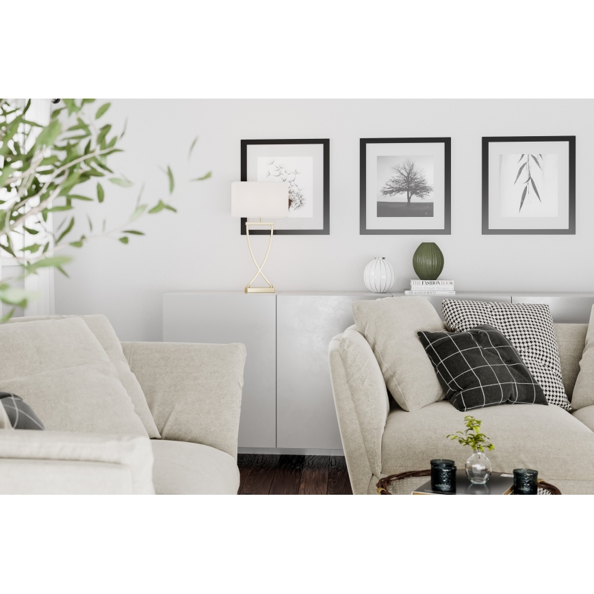 ByRydens - Eπιτραπέζιο φωτιστικό OMEGA 1xE27/5W/230V λευκό/χρυσό
