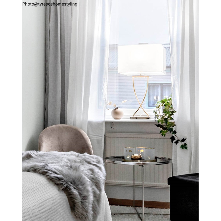 ByRydens - Επιτραπέζιο φωτιστικό OMEGA 1xE27/5W/230V λευκό/ορείχαλκος