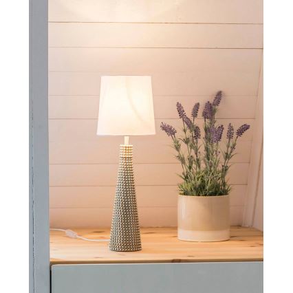 ByRydens - Επιτραπέζιο φωτιστικό LOFTY 1xE27/5W/230V λευκό/ασημί