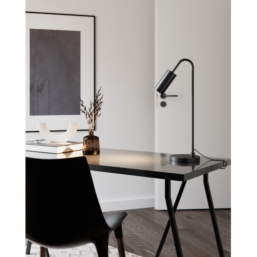 ByRydens - Επιτραπέζιο φωτιστικό CURVE 1xGU10/7W/230V μαύρο