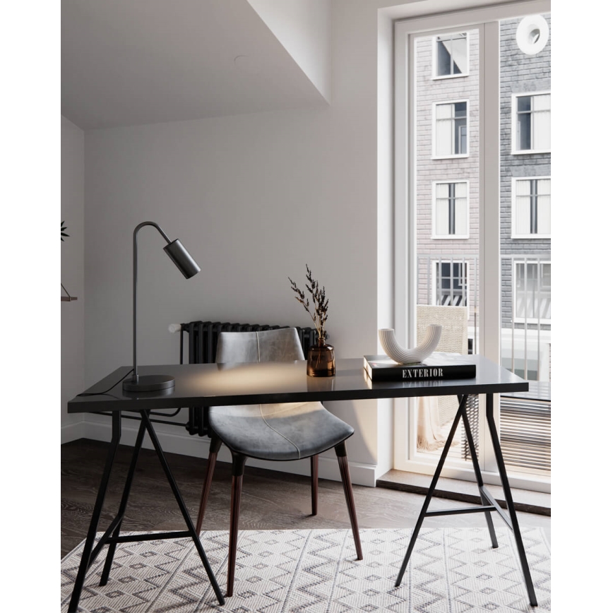 ByRydens - Επιτραπέζιο φωτιστικό CURVE 1xGU10/7W/230V μαύρο