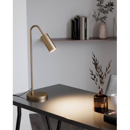 ByRydens - Επιτραπέζιο φωτιστικό CURVE 1xGU10/7W/230V, χρυσό