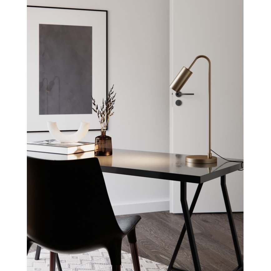 ByRydens - Επιτραπέζιο φωτιστικό CURVE 1xGU10/7W/230V, χρυσό