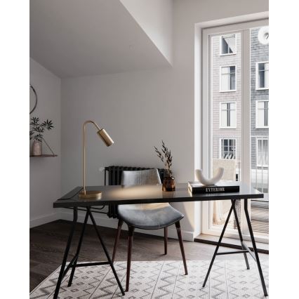 ByRydens - Επιτραπέζιο φωτιστικό CURVE 1xGU10/7W/230V, χρυσό