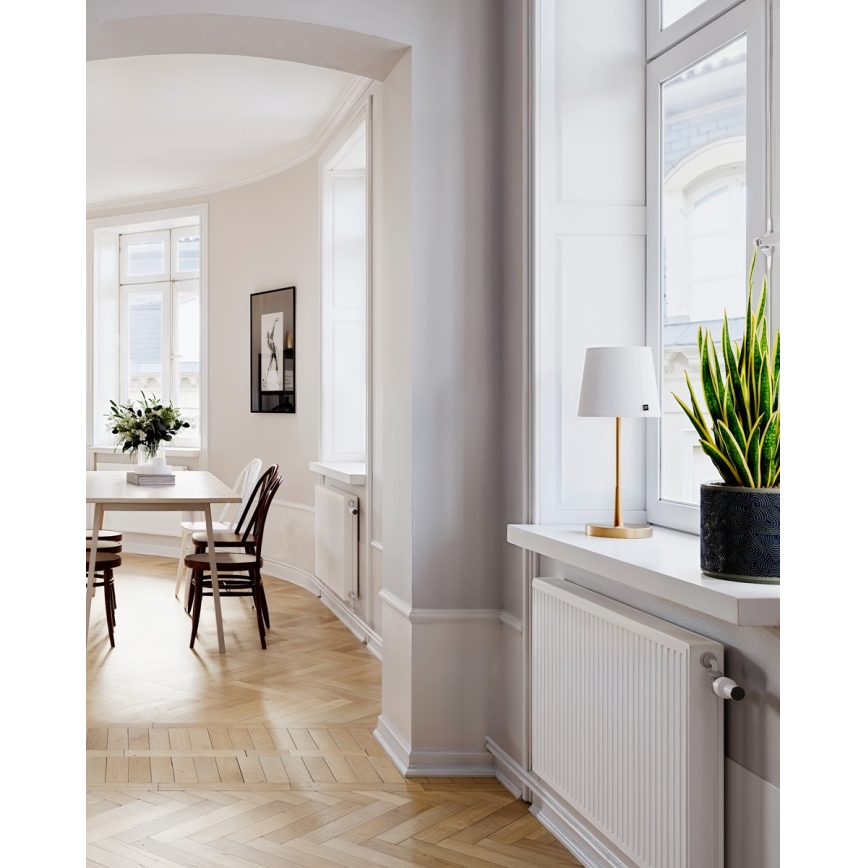 ByRydens - Επιτραπέζιο φωτιστικό LUMI 1xE27/8W/230V λευκό/χρυσό 48,5 cm