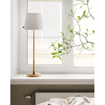 ByRydens - Επιτραπέζιο φωτιστικό LUMI 1xE27/8W/230V λευκό/χρυσό 68,5 cm