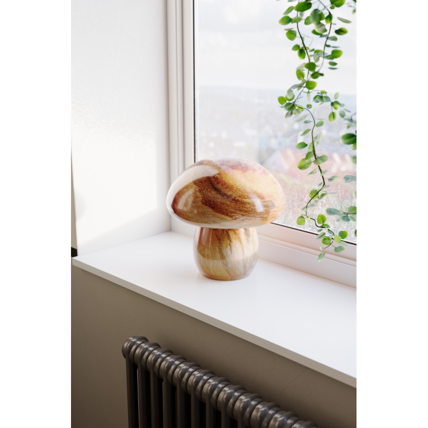 ByRydens - Επιτραπέζιο φωτιστικό MIRA MUSHROOM 1xE27/8W/230V καφέ