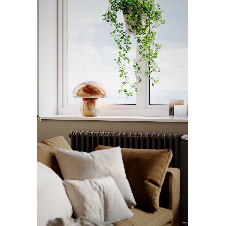 ByRydens - Επιτραπέζιο φωτιστικό MIRA MUSHROOM 1xE27/8W/230V καφέ