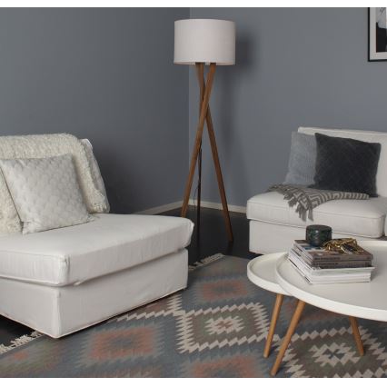 ByRydens - Επιδαπέδιο φωτιστικό VEGA 1xE27/5W/230V καφέ/λευκό