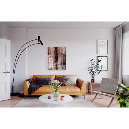 ByRydens - Επιδαπέδιο φωτιστικό PULS 2xGU10/5W/230V μαύρο