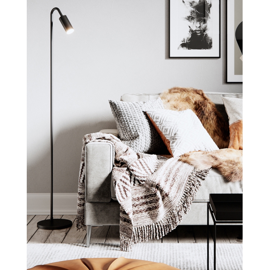 ByRydens - Φωτιστικό δαπέδου CURVE 1xGU10/7W/230V μαύρο