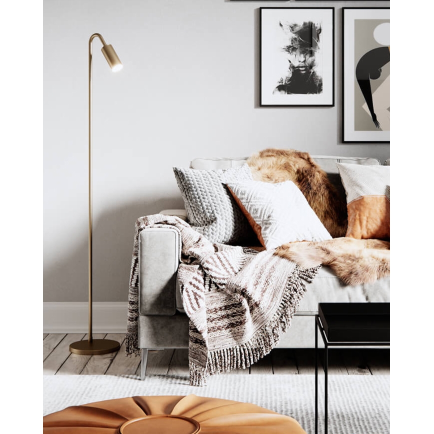 ByRydens - Επιδαπέδιο φωτιστικό CURVE 1xGU10/7W/230V χρυσό