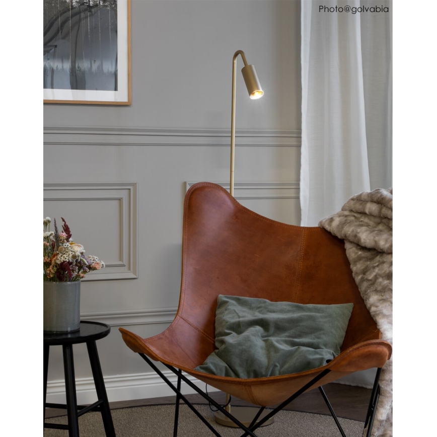 ByRydens - Επιδαπέδιο φωτιστικό CURVE 1xGU10/7W/230V χρυσό