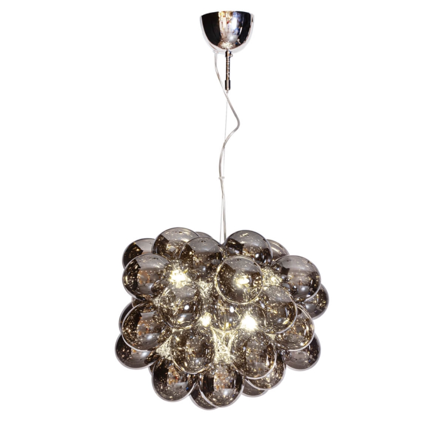 ByRydens - Κρεμαστό φωτιστικό οροφής GROSS 8xG9/4W/230V φιμέ/μαύρο διάμετρος 50 cm