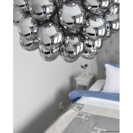 ByRydens - Κρεμαστό φωτιστικό οροφής GROSS 8xG9/4W/230V φιμέ/μαύρο διάμετρος 50 cm