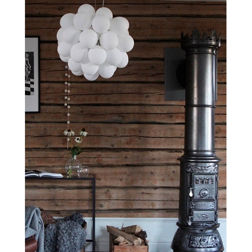 ByRydens - Κρεμαστό φωτιστικό οροφής GROSS 8xG9/4W/230V λευκό διάμετρος 50 cm