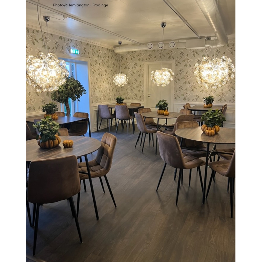 ByRydens - Κρεμαστό φωτιστικό οροφής GROSS 8xG9/4W/230V φιμέ/καφέ διάμετρος 50 cm