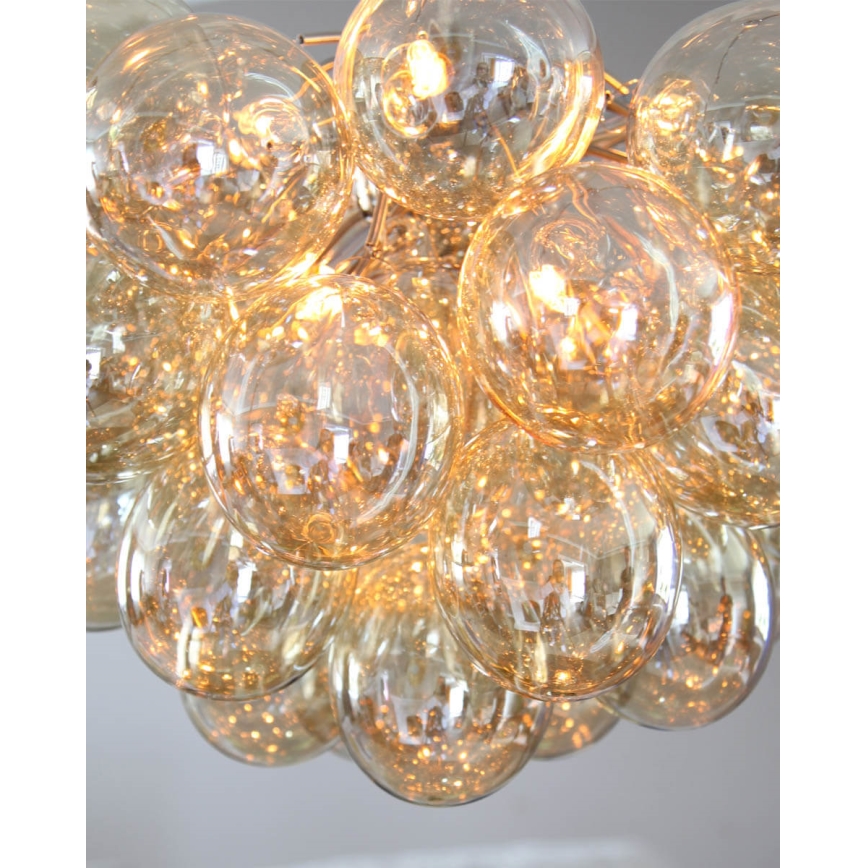 ByRydens - Κρεμαστό φωτιστικό οροφής GROSS 8xG9/4W/230V φιμέ/καφέ διάμετρος 50 cm