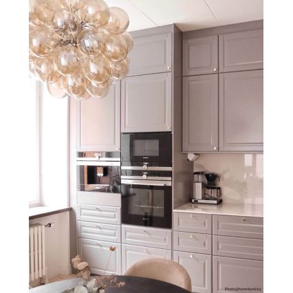 ByRydens - Κρεμαστό φωτιστικό οροφής GROSS 8xG9/4W/230V φιμέ/καφέ διάμετρος 50 cm