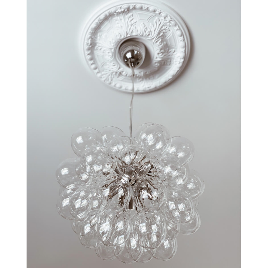 ByRydens - Κρεμαστό φωτιστικό οροφής GROSS 8xG9/4W/230V διαφανές διάμετρος 50 cm