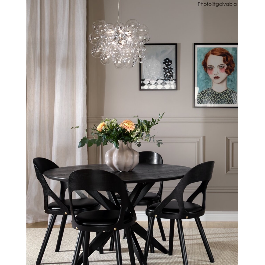 ByRydens - Κρεμαστό φωτιστικό οροφής GROSS 8xG9/4W/230V διαφανές διάμετρος 50 cm