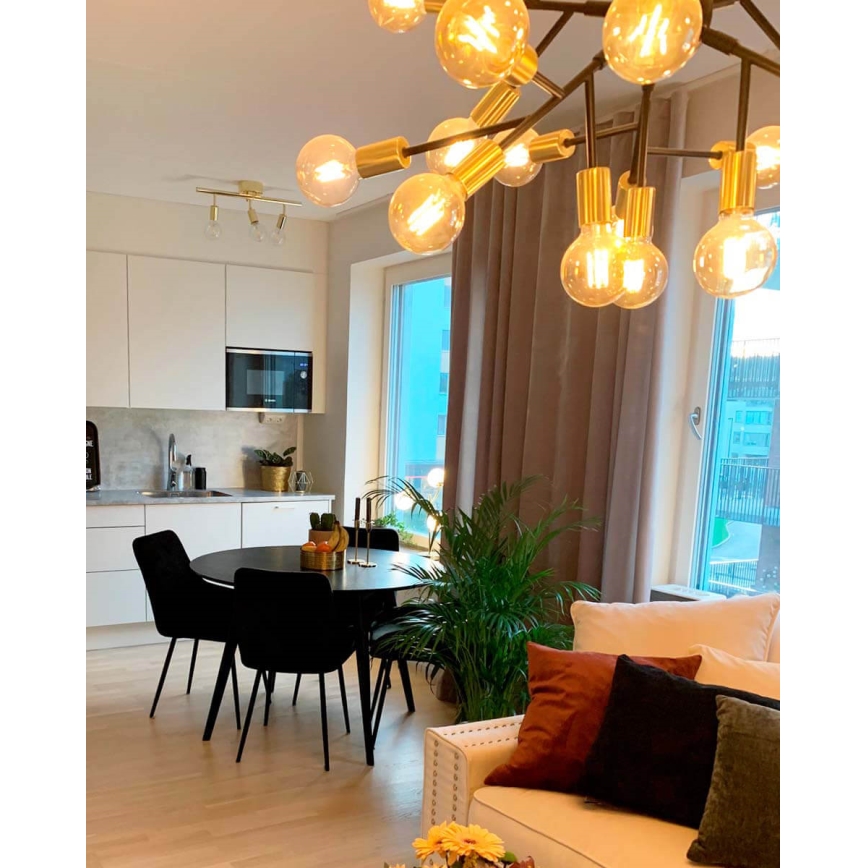 ByRydens - Κρεμαστό φωτιστικό οροφής HEROES 24xE27/5W/230V μαύρο διάμετρος 80 cm