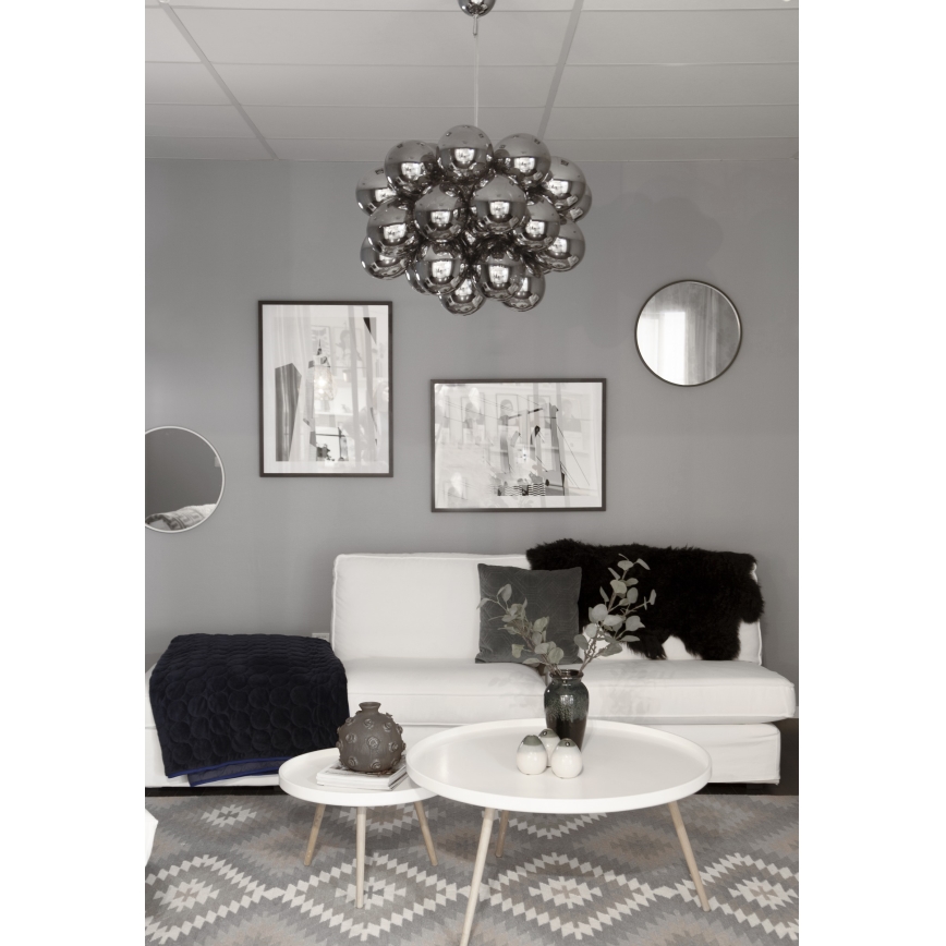 ByRydens - Κρεμαστό φωτιστικό οροφής GROSS GRANDE 8xG9/4W/230V φιμέ/μαύρο διάμετρος 62 cm