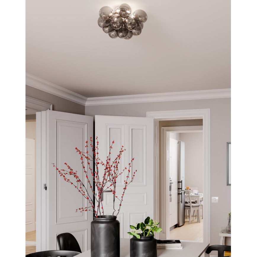 ByRydens - Φωτιστικό οροφής GRANDE 3xG9/4W/230V φιμέ/μαύρο διάμετρος 30 cm