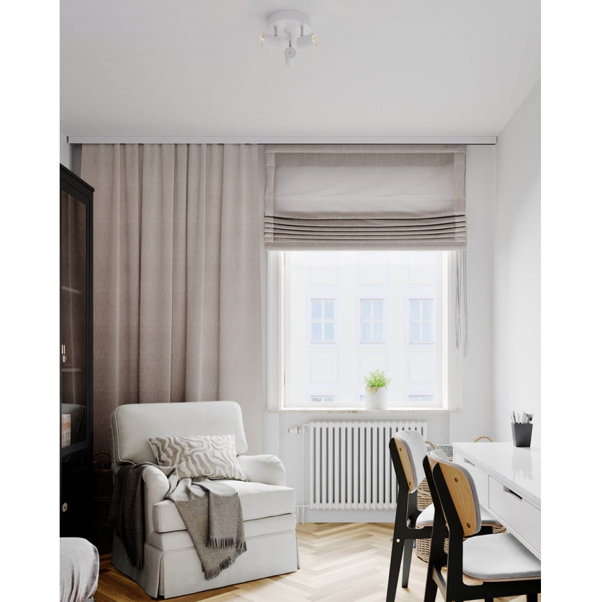 ByRydens - Φωτιστικό σποτ CORRECT 3xGU10/7W/230V λευκό διάμετρος 20 cm