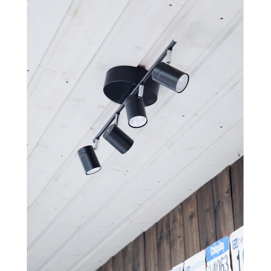 ByRydens - Φωτιστικό σποτ CORRECT 4xGU10/7W/230V μαύρο