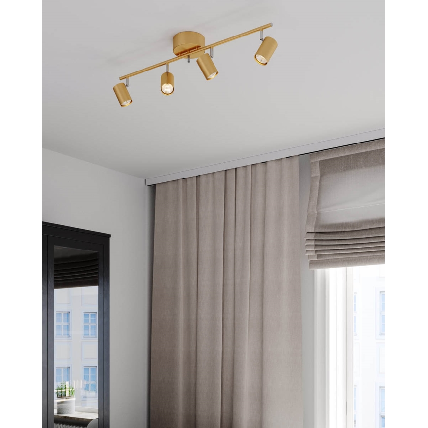 ByRydens - Φωτιστικό σποτ CORRECT 4xGU10/7W/230V χρυσό