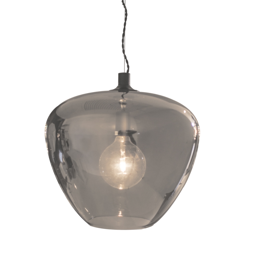 ByRydens - Κρεμαστό φωτιστικό οροφής BELLISSIMO 1xE27/8W/230V φιμέ/μαύρο διάμετρος 40 cm