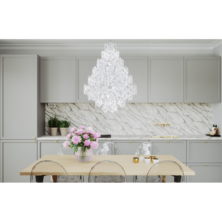 ByRydens - Κρεμαστό φωτιστικό οροφής MONARQUE GRANDE 11xE14/5W/230V διαφανές διάμετρος 58 cm