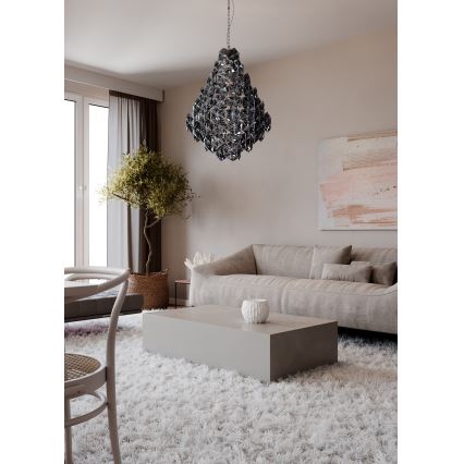 ByRydens - Κρεμαστό φωτιστικό οροφής MONARQUE GRANDE 11xE14/5W/230V μαύρο διάμετρος 58 cm