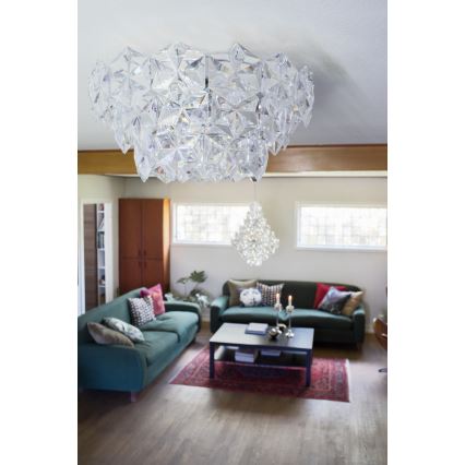 ByRydens - Φωτιστικό οροφής MONARQUE 3xE27/5W/230V διαφανές διάμετρος 51 cm