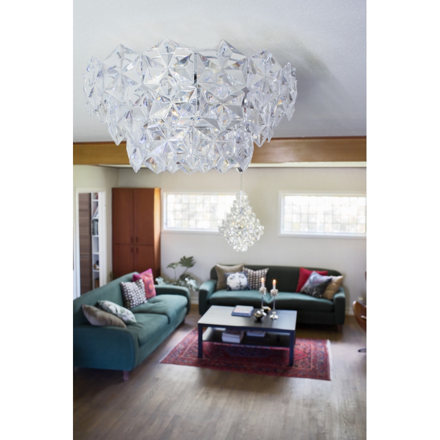ByRydens - Φωτιστικό οροφής MONARQUE 3xE27/5W/230V διαφανές διάμετρος 51 cm