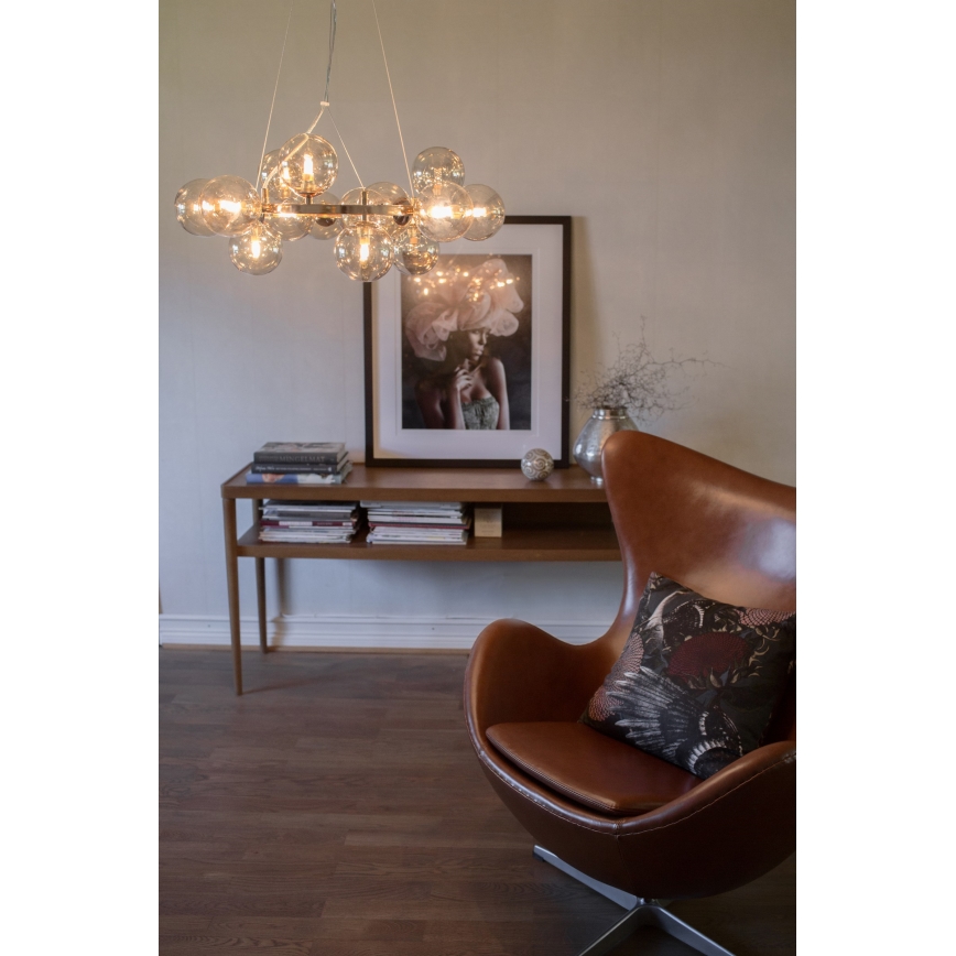 ByRydens - Κρεμαστό φωτιστικό οροφής SPLENDOR 25xG9/5W/230V φιμέ/καφέ