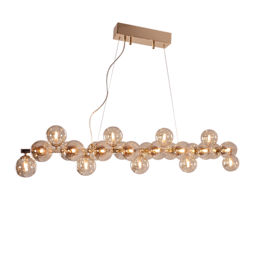 ByRydens - Κρεμαστό φωτιστικό οροφής SPLENDOR 25xG9/5W/230V φιμέ/καφέ