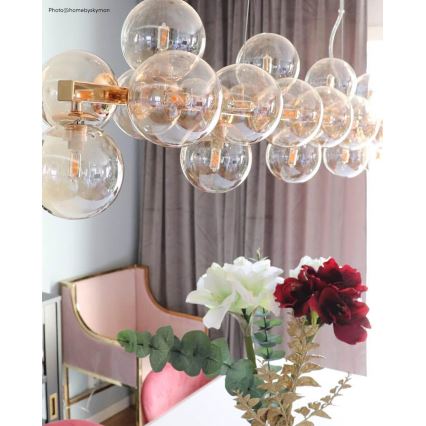 ByRydens - Κρεμαστό φωτιστικό οροφής SPLENDOR 25xG9/5W/230V φιμέ/καφέ