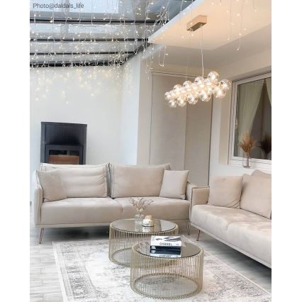 ByRydens - Κρεμαστό φωτιστικό οροφής SPLENDOR 25xG9/5W/230V φιμέ/καφέ