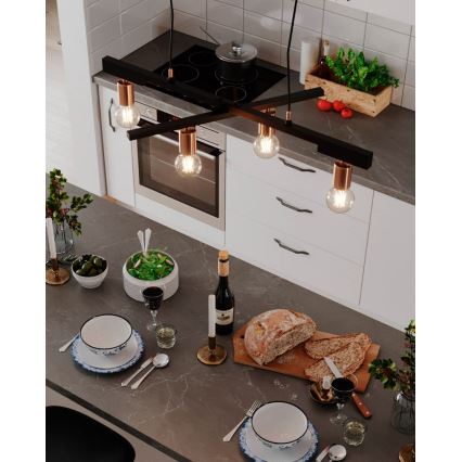 ByRydens - Κρεμαστό φωτιστικό με καλώδιο ZEONA 4xE27/5W/230V