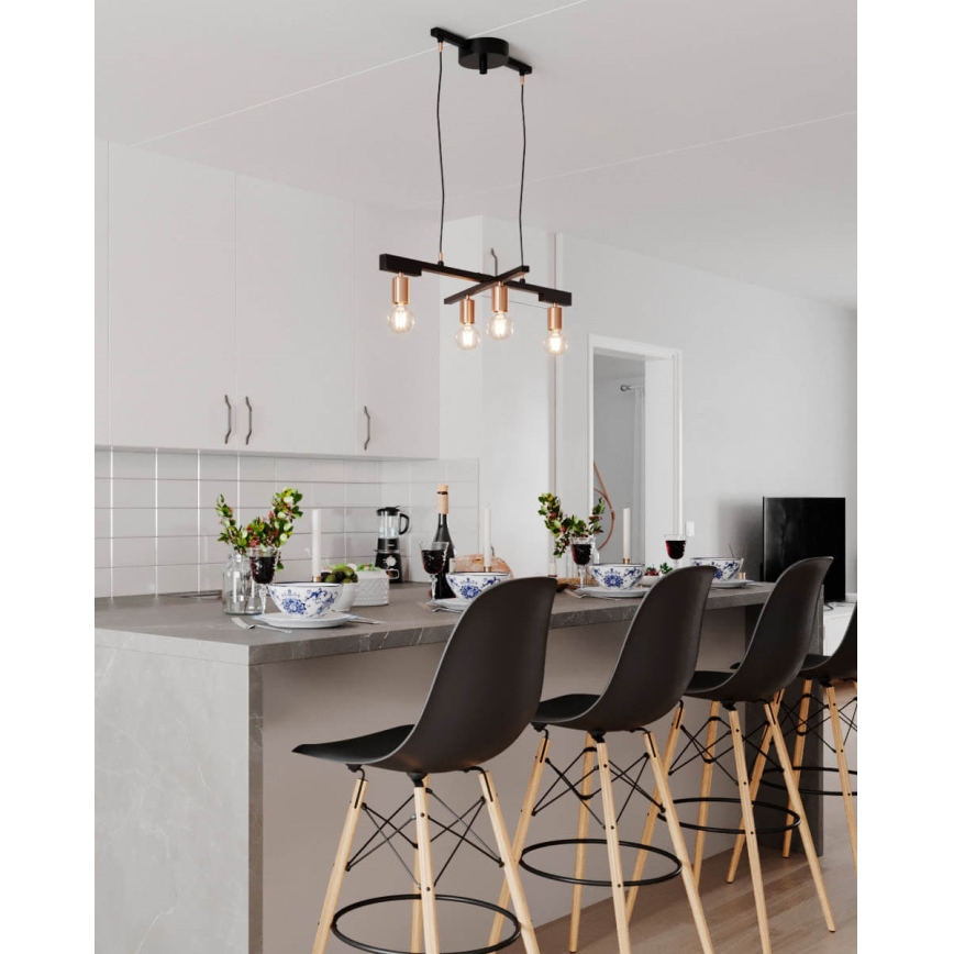 ByRydens - Κρεμαστό φωτιστικό με καλώδιο ZEONA 4xE27/5W/230V