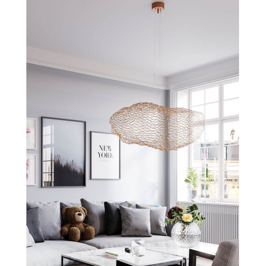 ByRydens -  Κρεμαστό φωτιστικό οροφής LED HAYDEN LED/15W/230V χρυσό