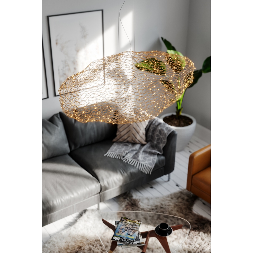 ByRydens -  Κρεμαστό φωτιστικό οροφής LED HAYDEN LED/20W/230V χρυσό
