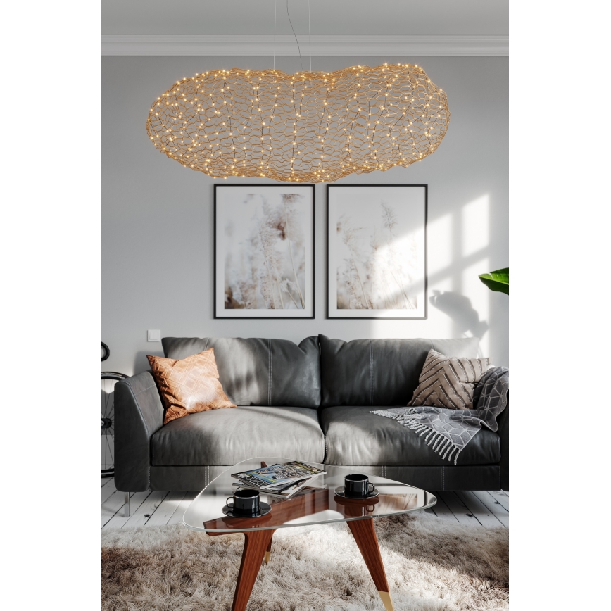 ByRydens -  Κρεμαστό φωτιστικό οροφής LED HAYDEN LED/20W/230V χρυσό