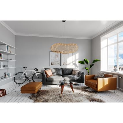 ByRydens -  Κρεμαστό φωτιστικό οροφής LED HAYDEN LED/20W/230V χρυσό