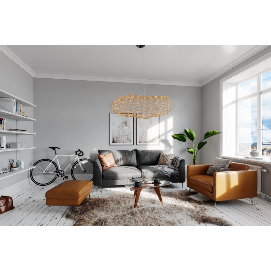 ByRydens -  Κρεμαστό φωτιστικό οροφής LED HAYDEN LED/20W/230V χρυσό